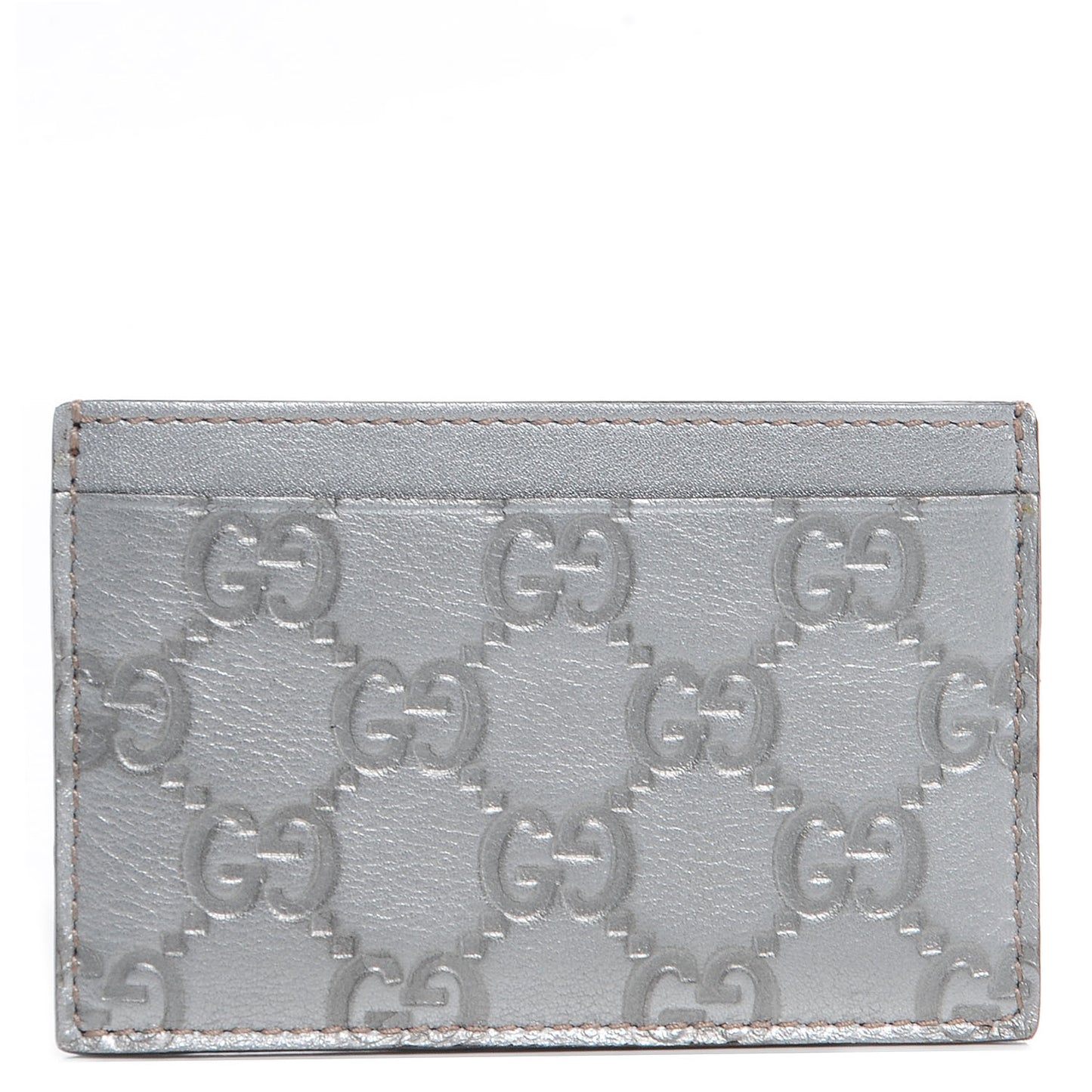 Guccissima Card Holder Silver