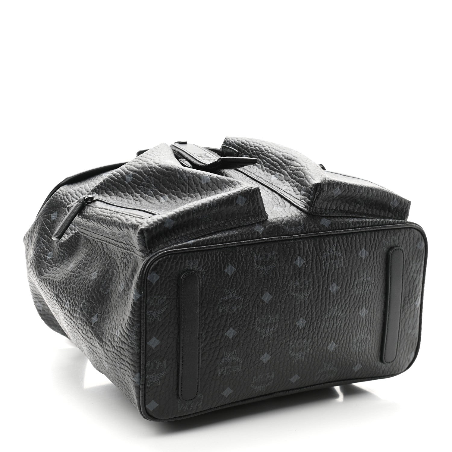 MCM Visetos Raymonde Two Pocket Backpack Black 1046965 – FASHIONPHILE
