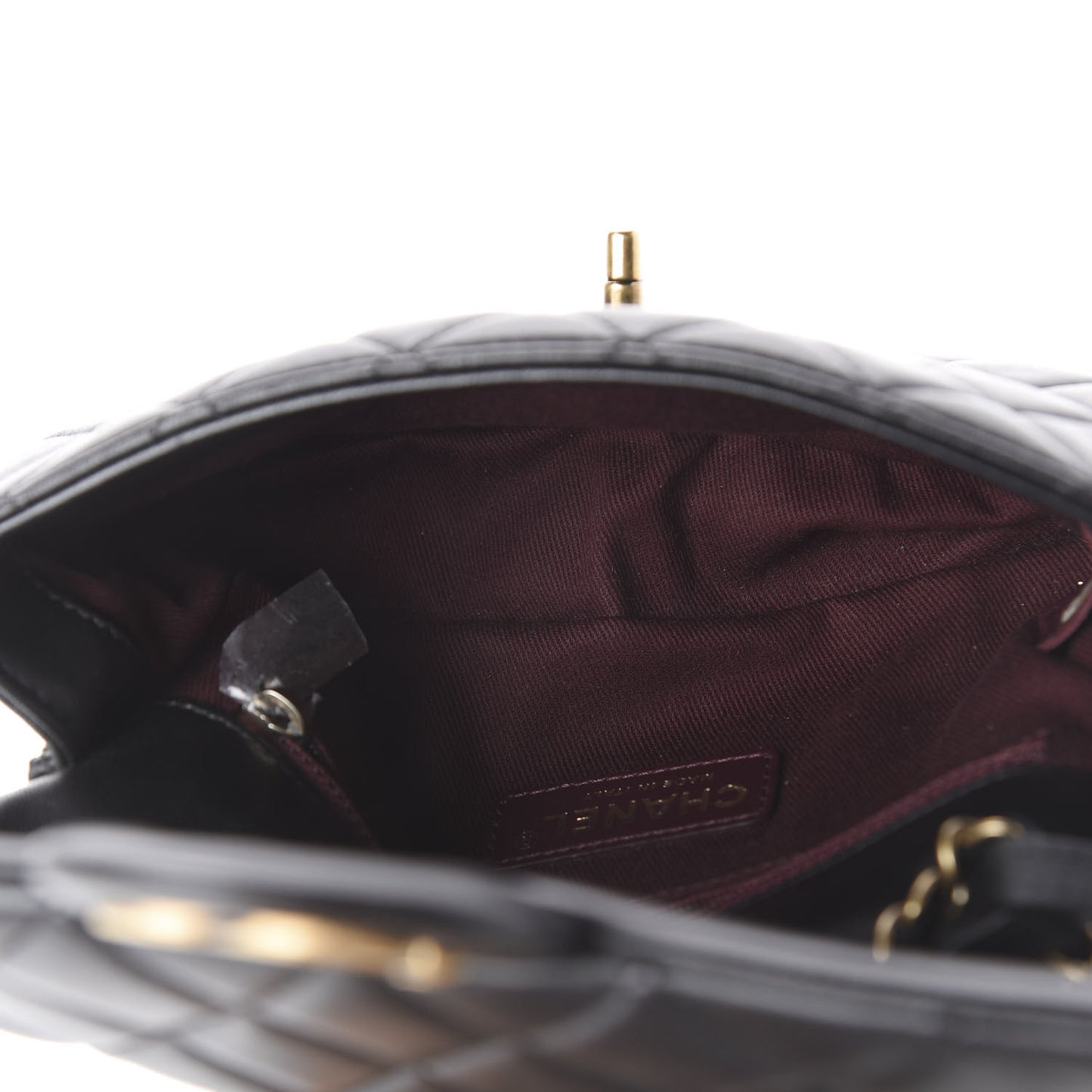 Lambskin Small Grocery By Chanel Flap Black