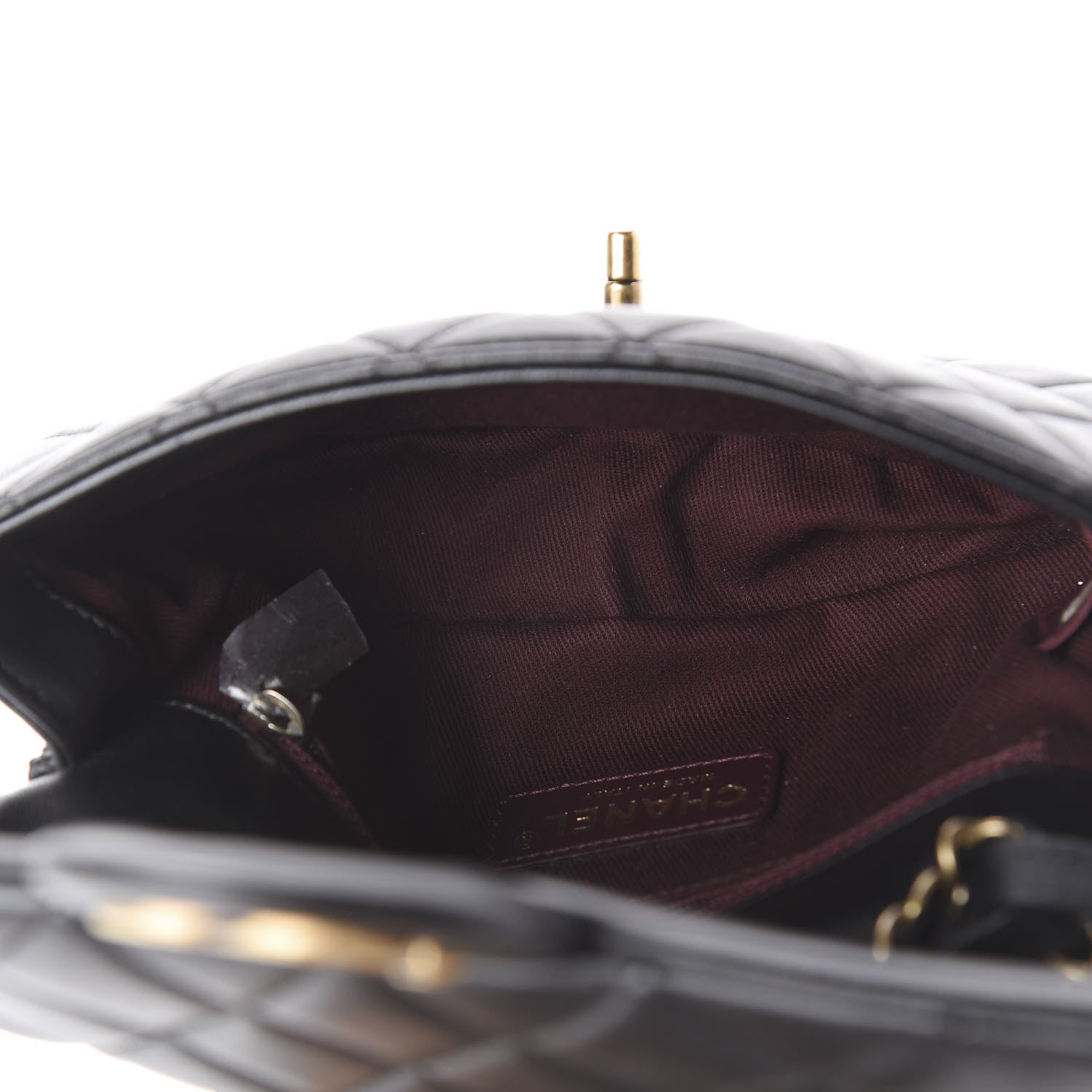 Chanel Lambskin Small Grocery By Chanel Flap Black 7 of 14