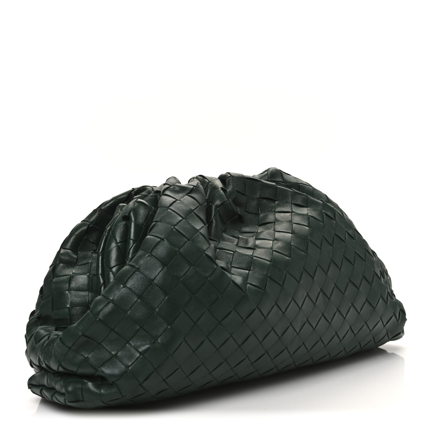 Bottega Veneta Nappa Maxi Intrecciato The Pouch Oversized Clutch Raintree 3 of 11