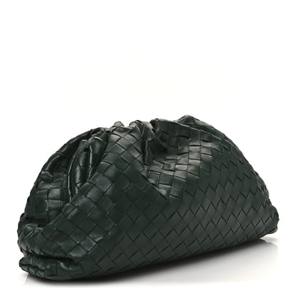 Bottega Veneta Nappa Maxi Intrecciato The Pouch Oversized Clutch Raintree 3 of 11