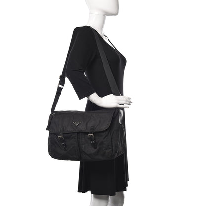 Prada Tessuto Nylon Messenger Bag Black 2 of 22