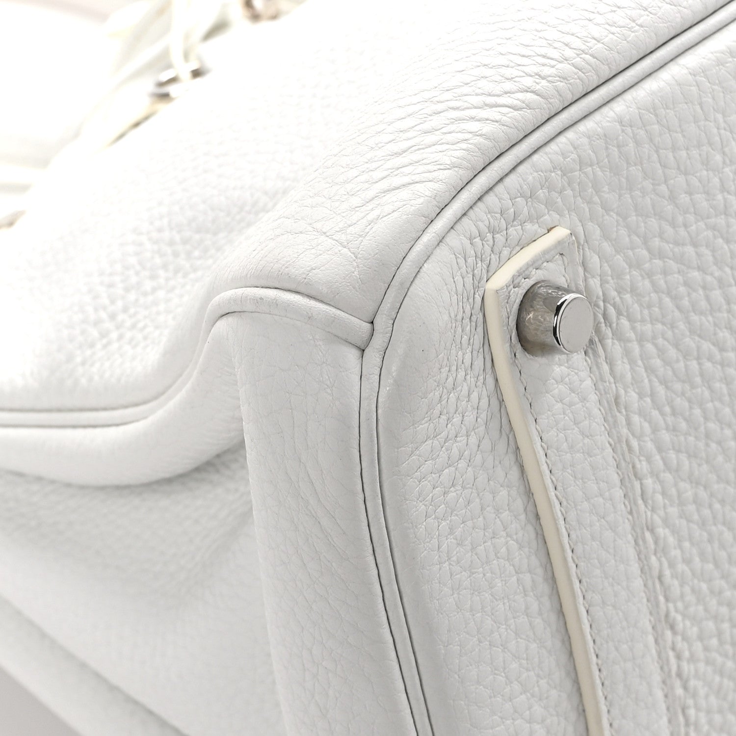 Hermes Taurillon Clemence BIRKIN 35 White 9 of 13