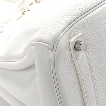 Hermes Taurillon Clemence BIRKIN 35 White 9 of 13