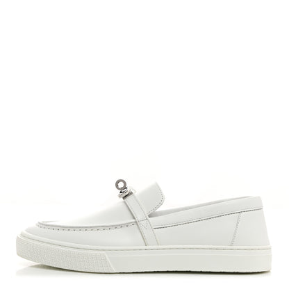 Hermes Calfskin Game Slip On Sneakers 38 White 1 of 8