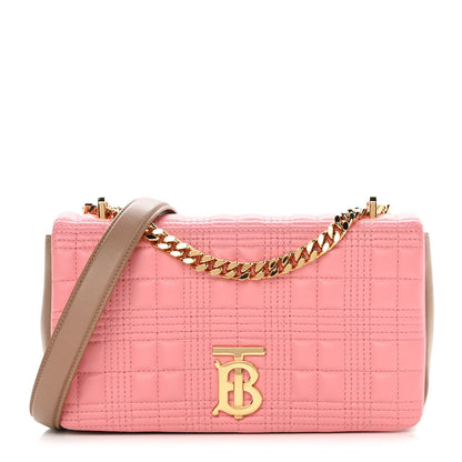 Burberry Lambskin Quilted Small Lola Bag Peony Camel 1 of 11