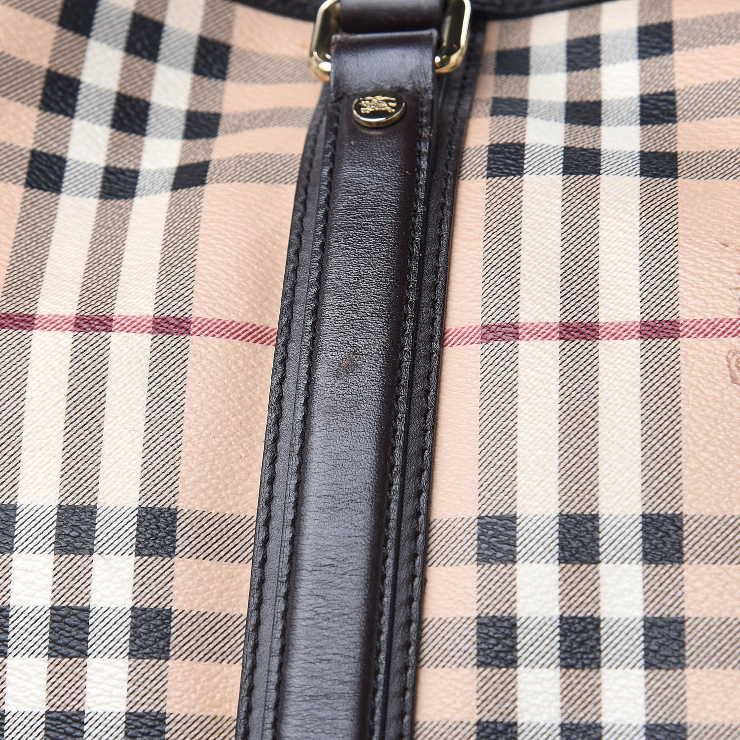 Burberry Haymarket Check Jameson Tote Chocolate 14 of 17