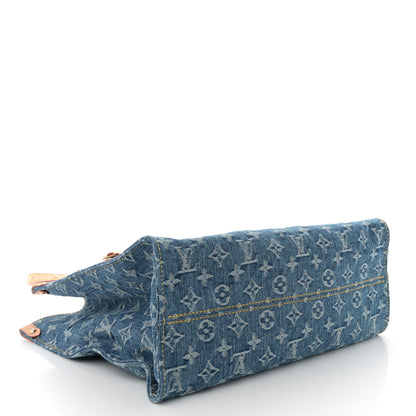Louis Vuitton Monogram Denim Onthego MM Blue 4 of 9