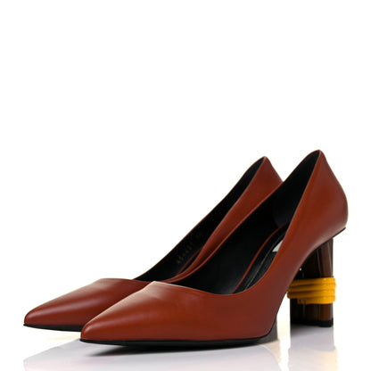 Balenciaga Calfskin Bistrot Pumps 38 Marron Fauve 3 of 10