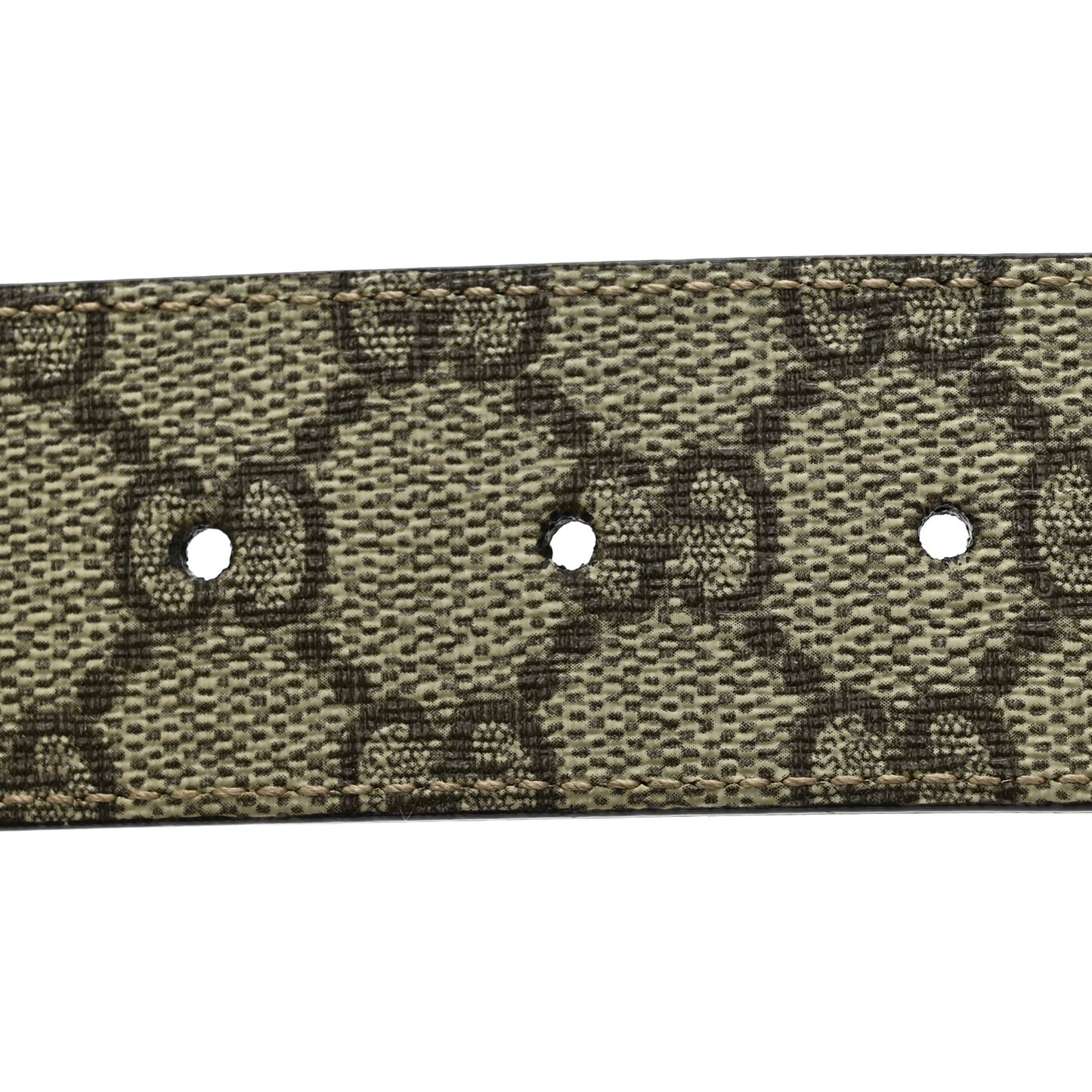 GG Supreme Monogram Plutone Calfskin Double G Reversible 37mm Belt 95 38 Beige Ebony New Cherry Red