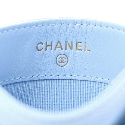 Chanel Caviar Quilted Card Holder Light Blue 6 of 11