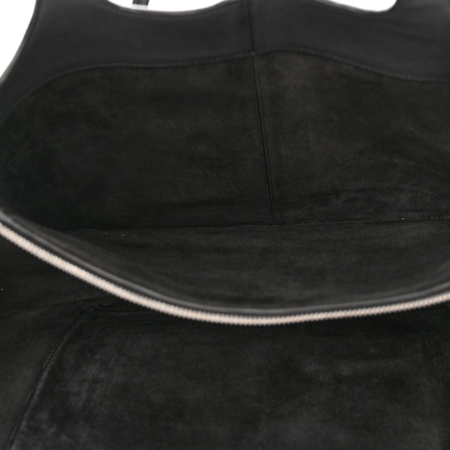 Baby Grained Calfskin Medium Tri-Fold Bag Black