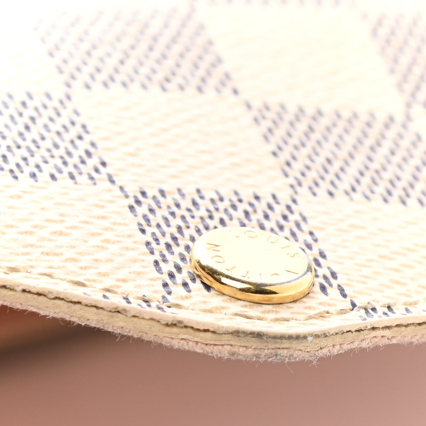 Damier Azur Pochette Felicie Chain Wallet Rose Ballerine