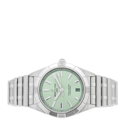 Breitling Stainless Steel 36mm Chronomat Automatic Watch Mint Green A10380 2 of 5