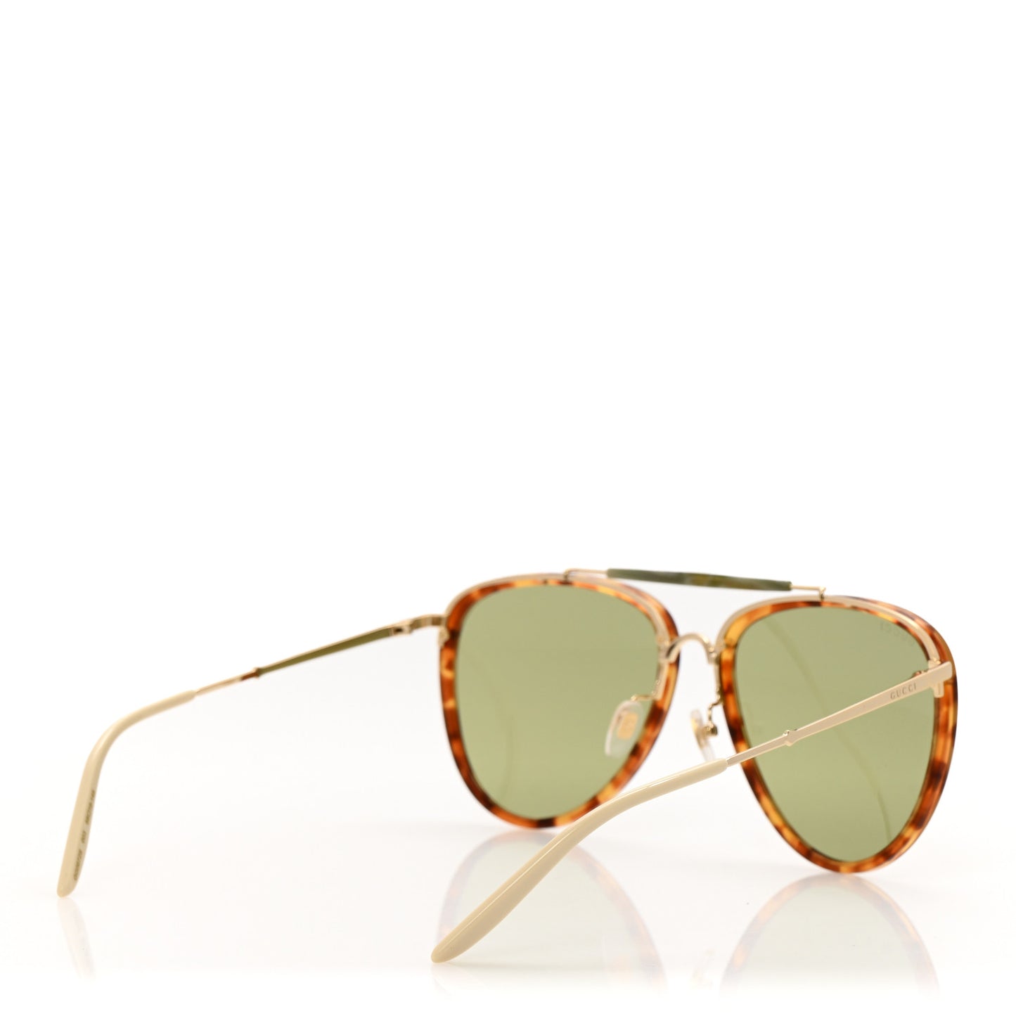 Aviator Sunglasses GG0672S Havana Gold Green