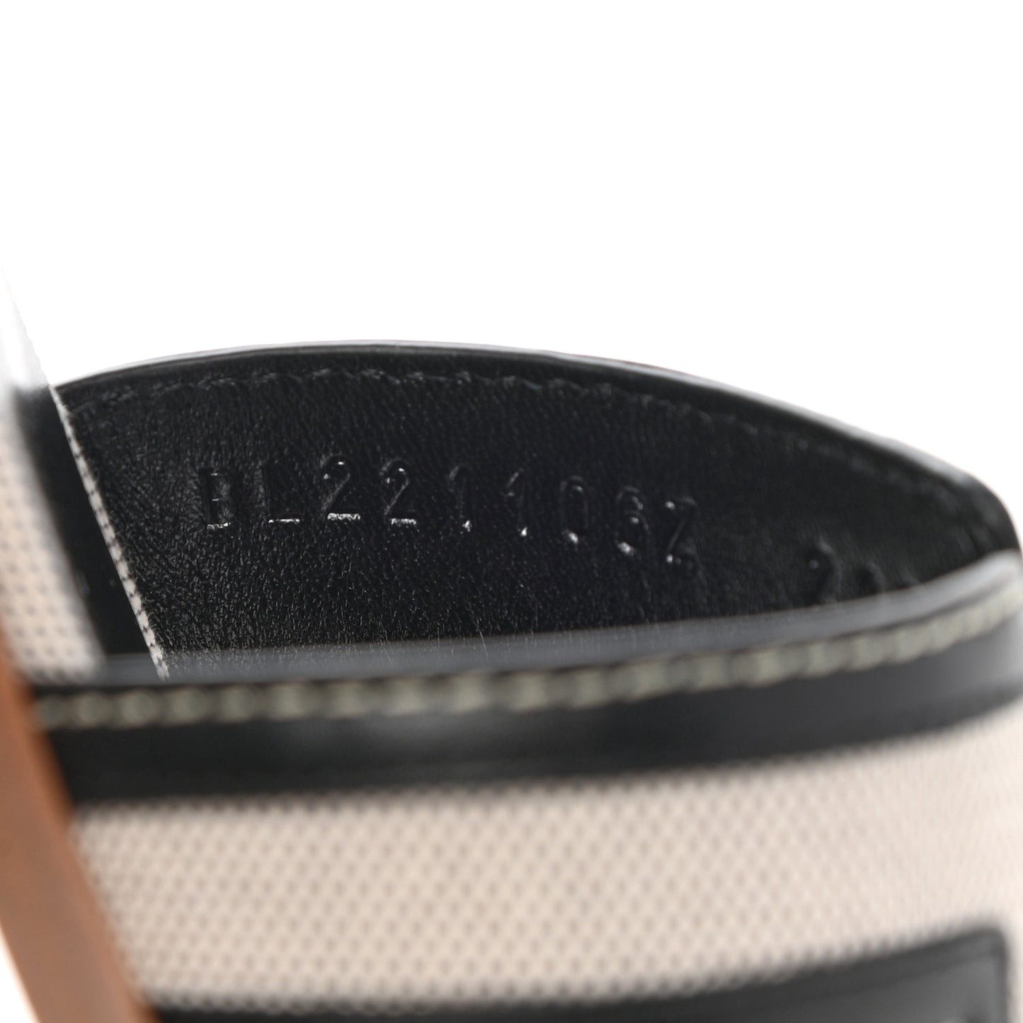 Calfskin Canvas Oran Sandals 37.5 Black