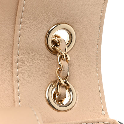 Chanel Sheepskin Quilted Small Vintage Mademoiselle Flap Beige Black 10 of 19