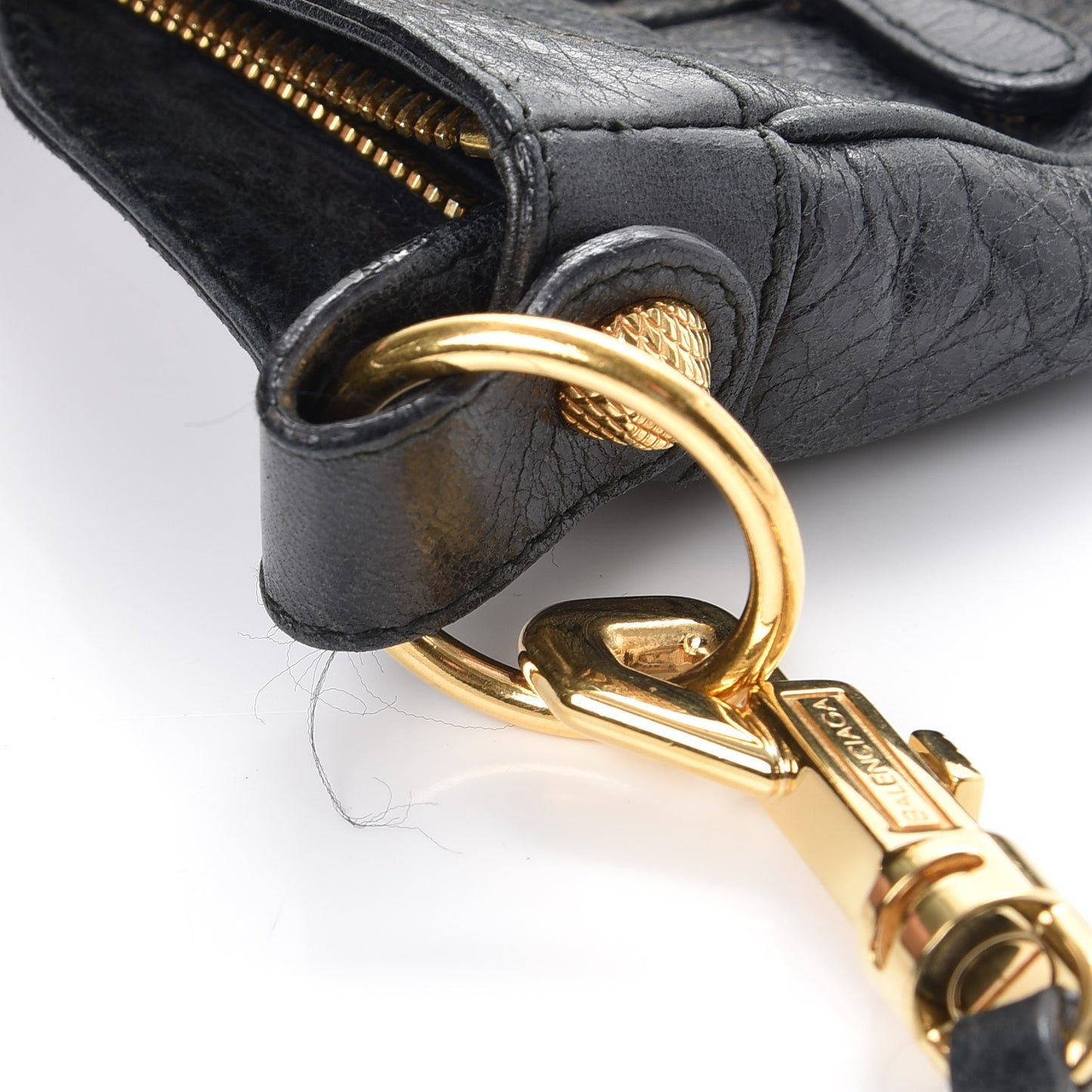 Agneau Giant 12 Gold Hardware Hip Black