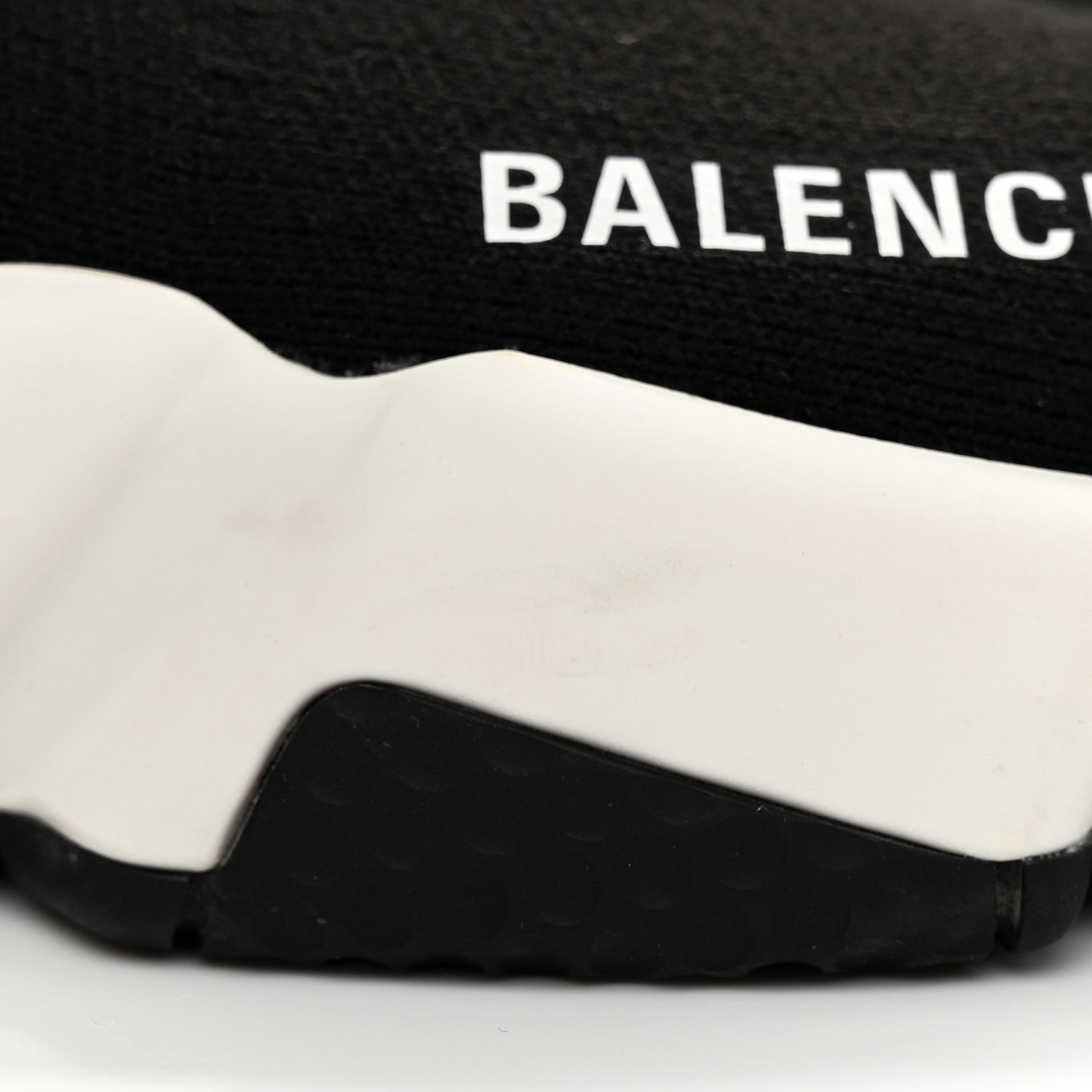 Balenciaga Neoprene Knit Womens Speed Sneakers 37 Black White 15 of 16