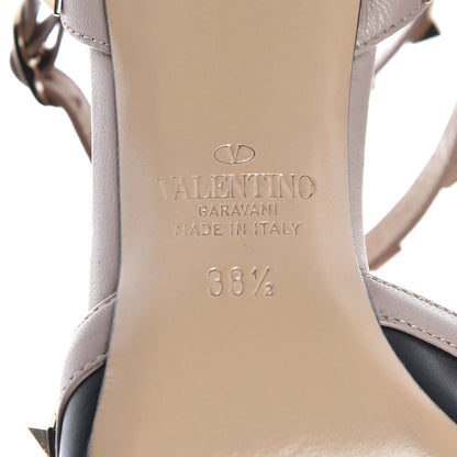 Valentino Garavani Calfskin Nappa Rockstud Ankle Strap 65mm Pumps 38.5 Black Poudre 7 of 10