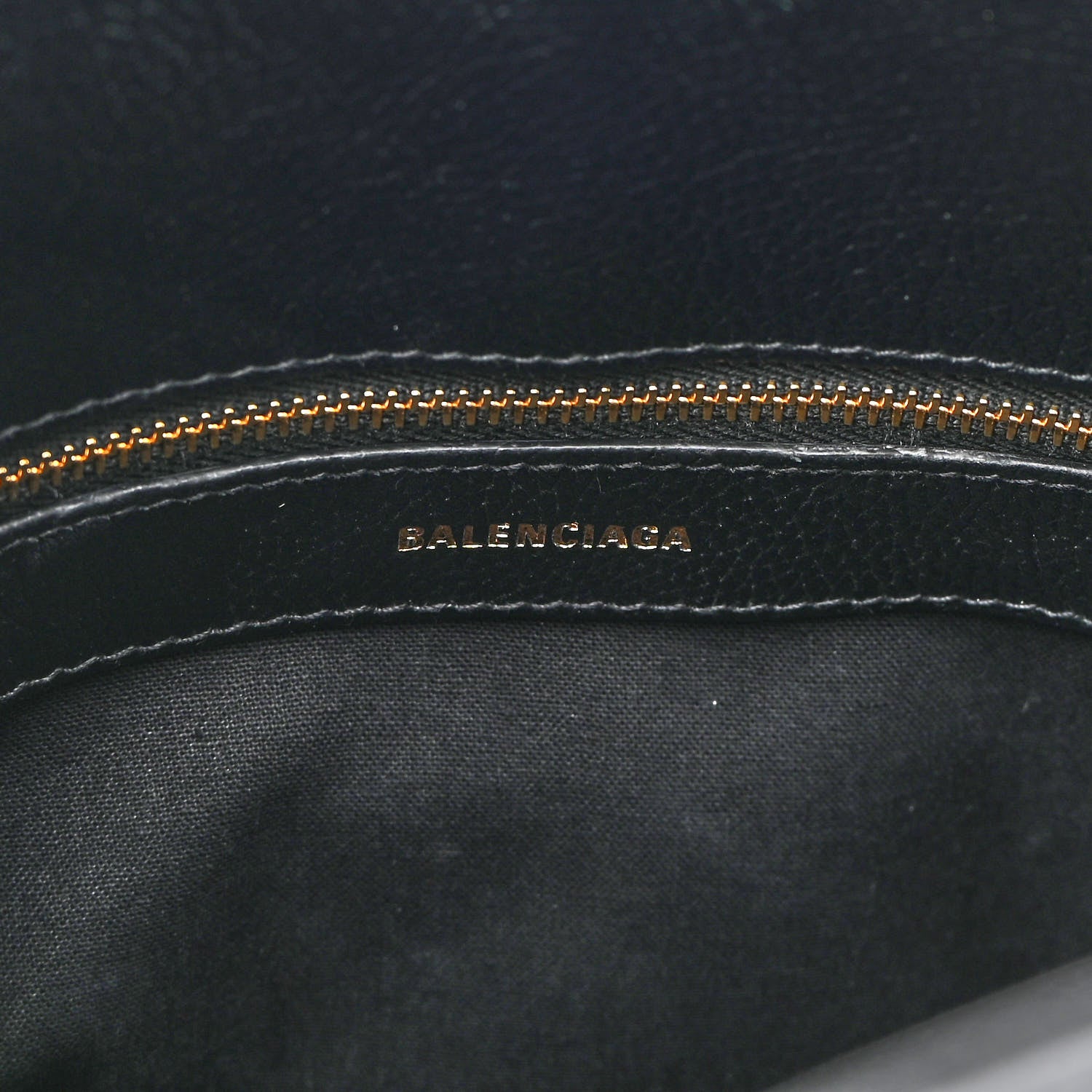 Balenciaga Grained Calfskin Logo S Ville Top Handle Bag Black White 6 of 9