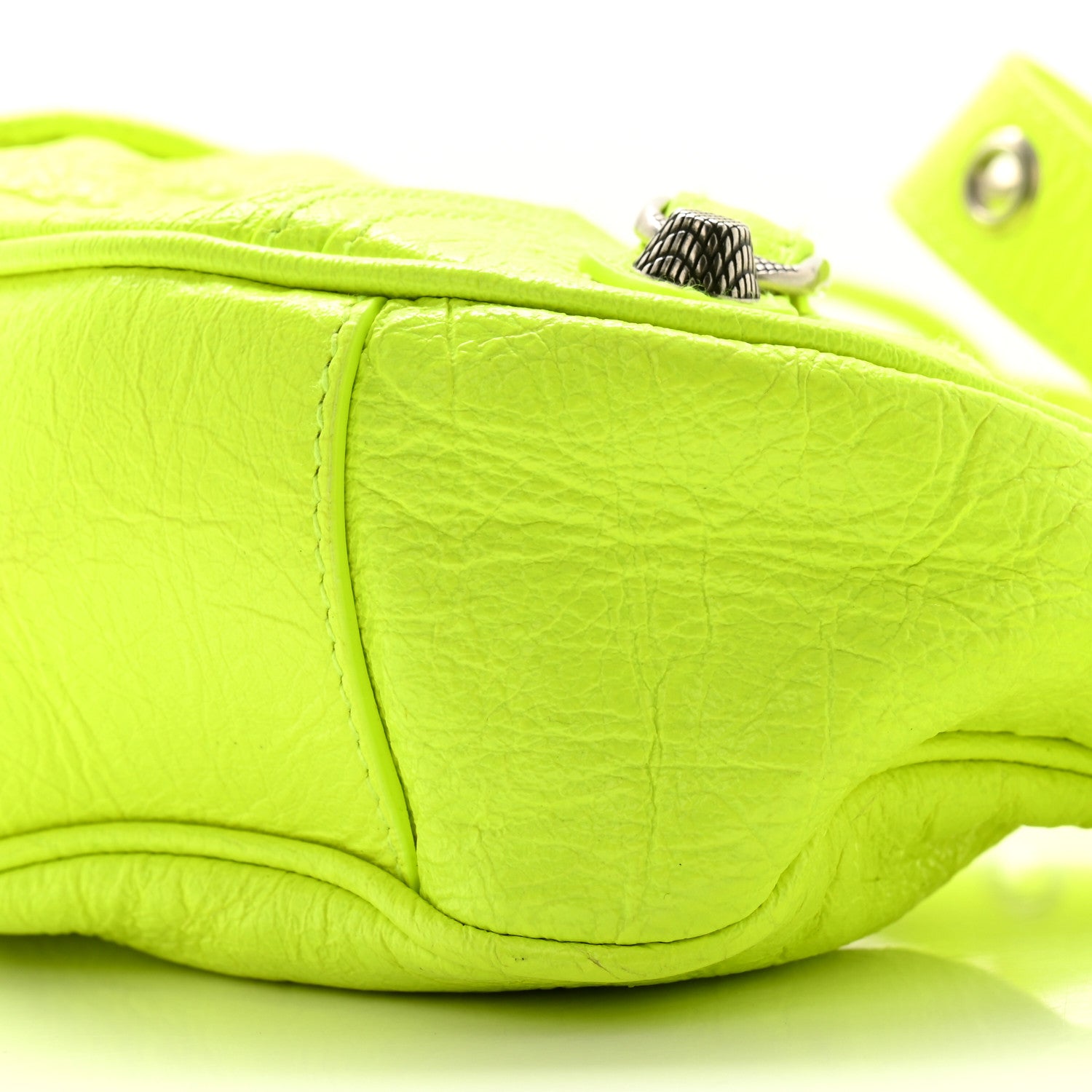 Balenciaga Agneau Arena Le Cagole Shoulder Bag XS Fluo Yellow 10 of 12