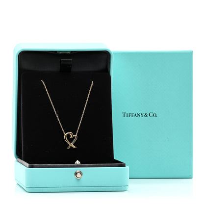 Tiffany 18K Yellow Gold Small Paloma Picasso Loving Heart Pendant Necklace 6 of 6