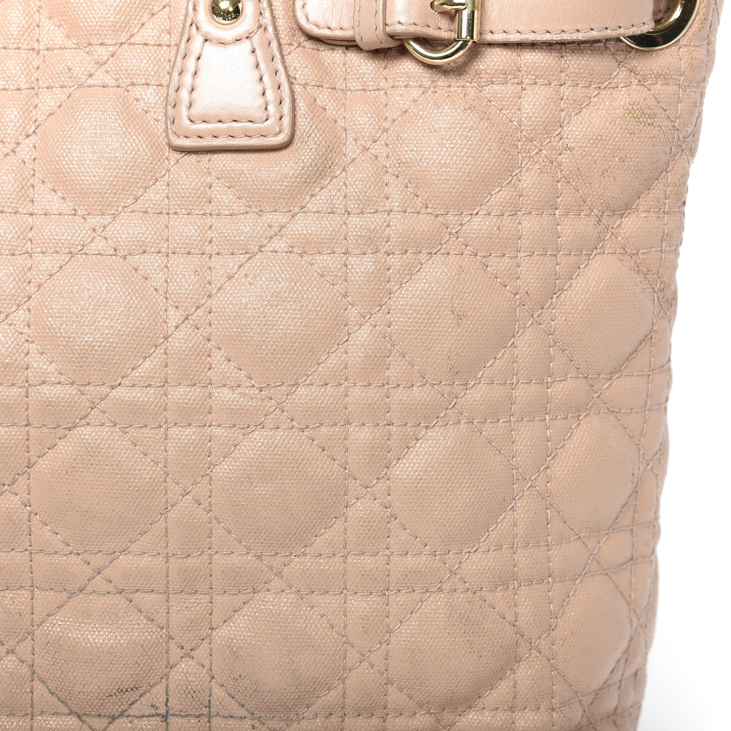 Christian Dior Coated Canvas Cannage Small Panarea Tote Beige 23 of 29