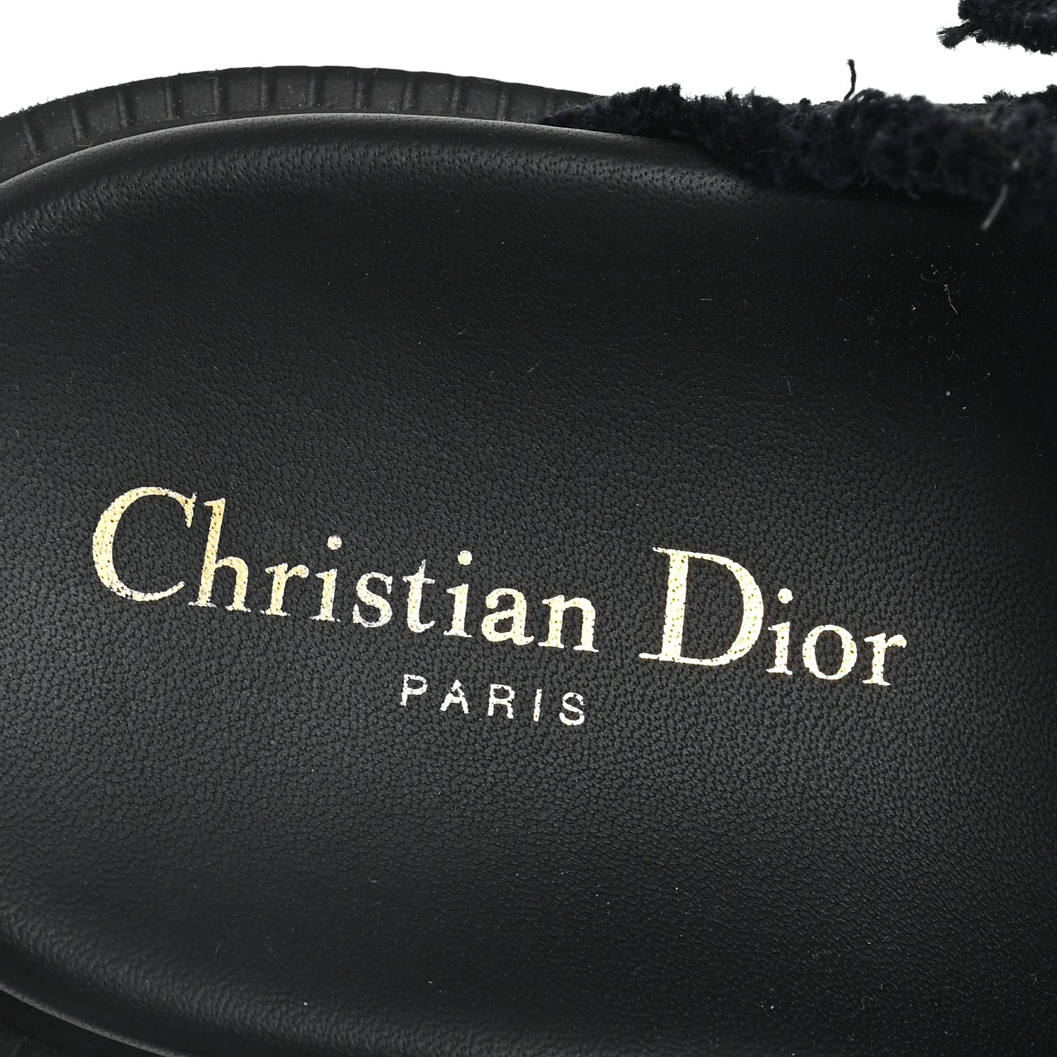 Christian Dior Woven Raffia Jute Dioract 10mm Sandals 38.5 Black 8 of 10