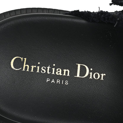 Christian Dior Woven Raffia Jute Dioract 10mm Sandals 38.5 Black 8 of 10