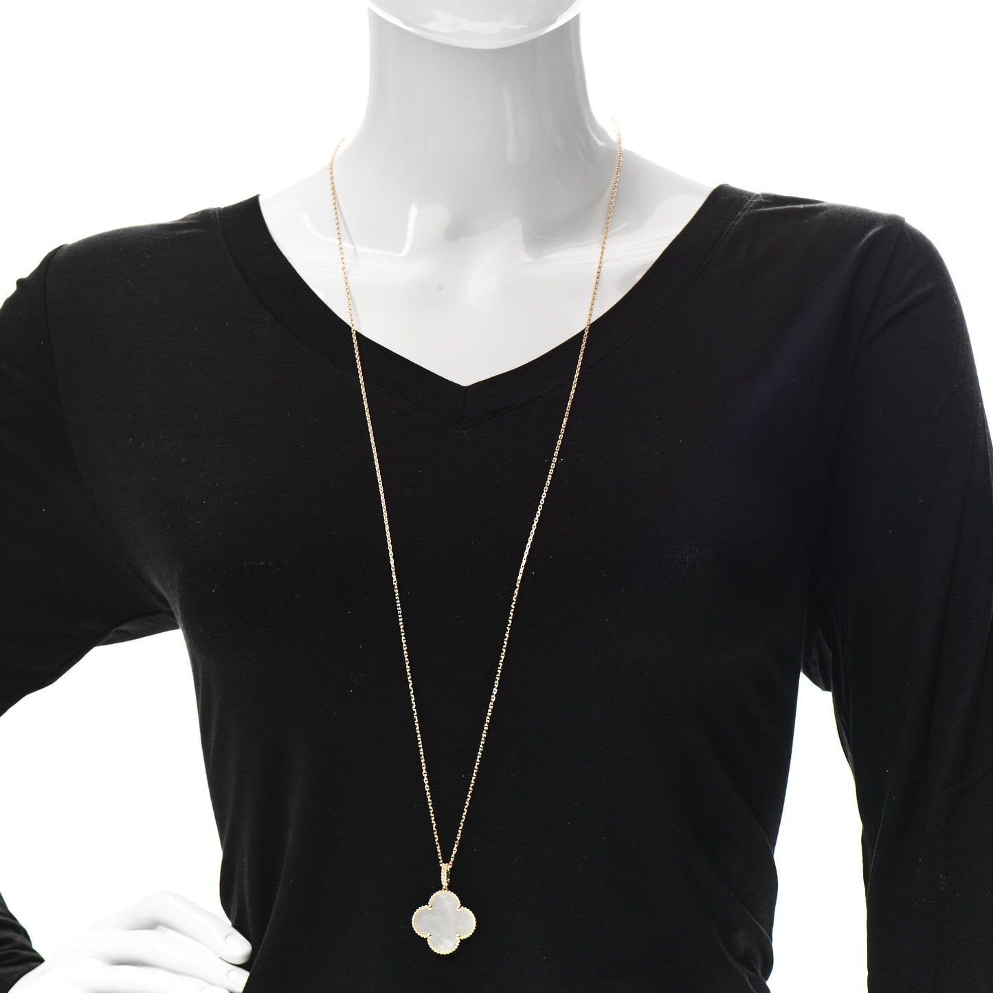 18K Yellow Gold Mother of Pearl Magic Alhambra Long Necklace