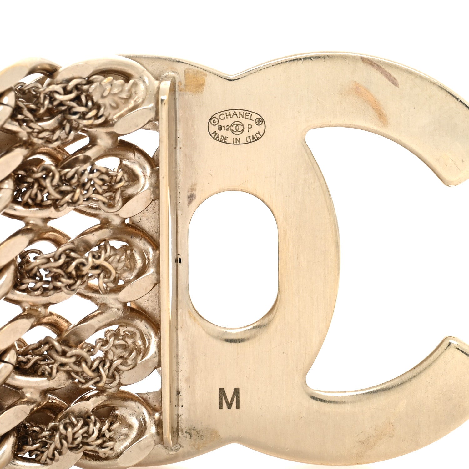 Chanel Metal CC Turnlock Multistrand Chain Bracelet Gold 4 of 5