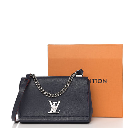 Louis Vuitton Calfskin Lockme II Chain Bag BB Marine Rouge 10 of 10