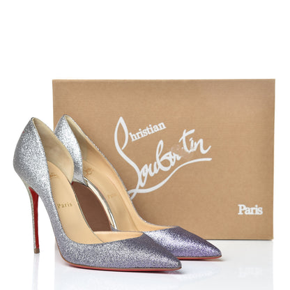 Christian Louboutin Mini Glitter Degrade Specchio Iriza 100 Pumps 39.5 Drage Light Gold 9 of 9