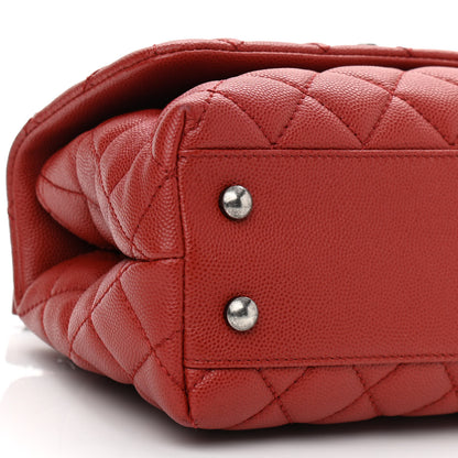 Chanel Caviar Quilted Mini Coco Handle Flap Dark Red 8 of 10
