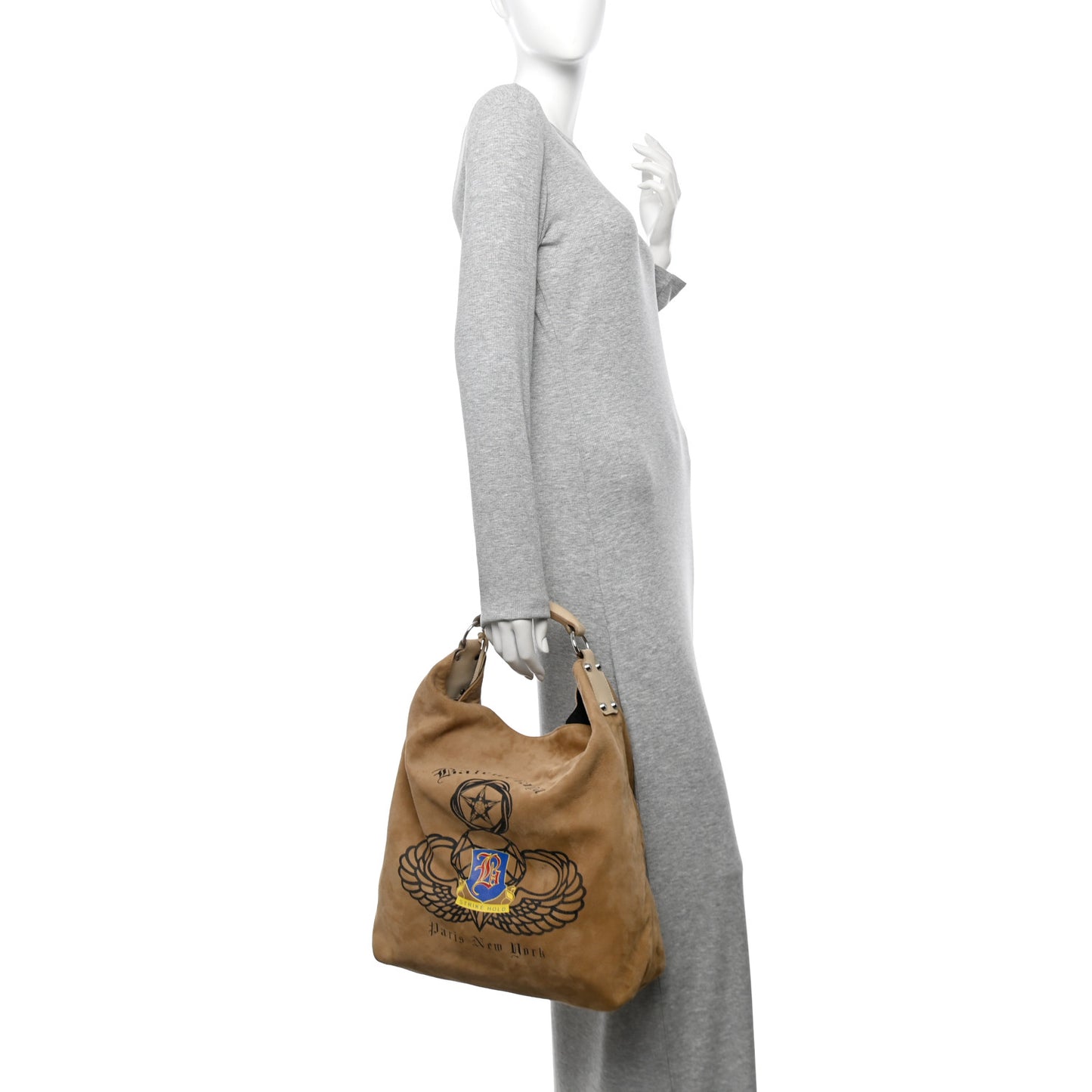 Suede Strike Hold Hobo Natural