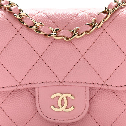 Chanel Caviar Quilted Mini Clutch With Chain Pink 9 of 12