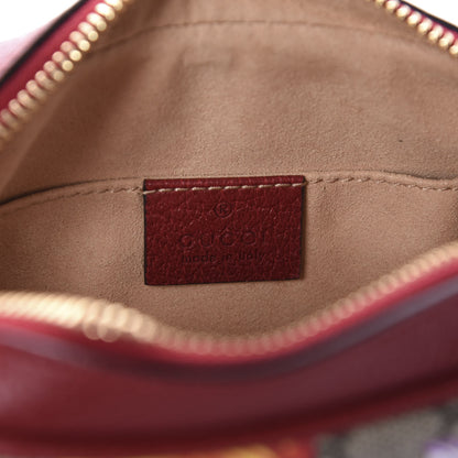 Gucci GG Supreme Monogram Flora Web Mini Ophidia Shoulder Bag Red 8 of 10
