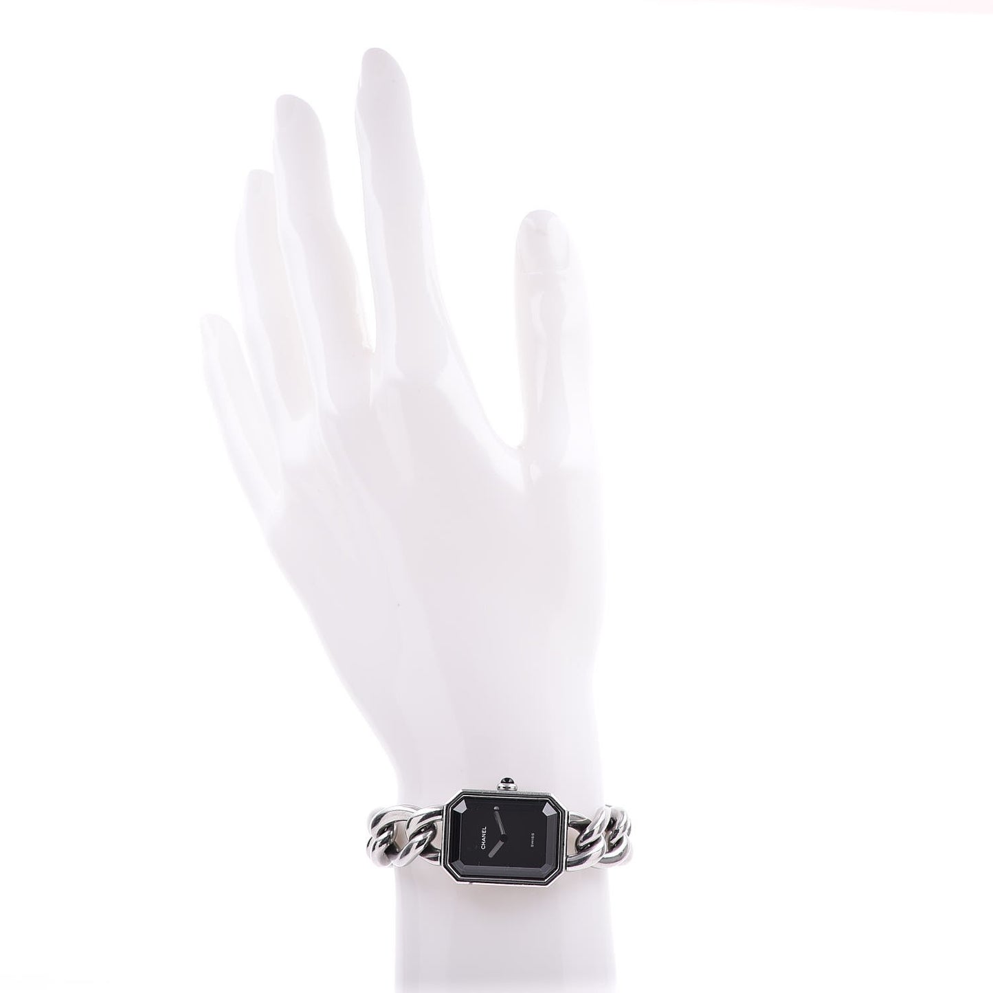 Stainless Steel 20mm Chain Premiere Quartz Watch Black L