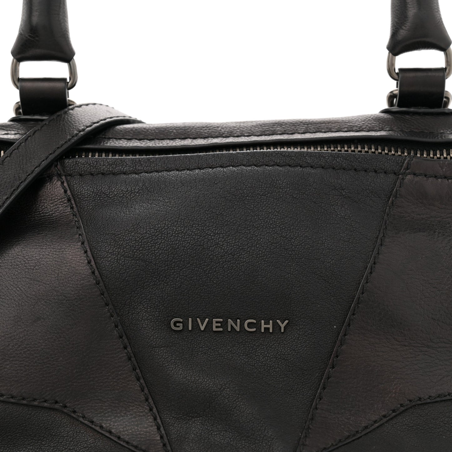 Calfskin Patchwork Small Pandora Black
