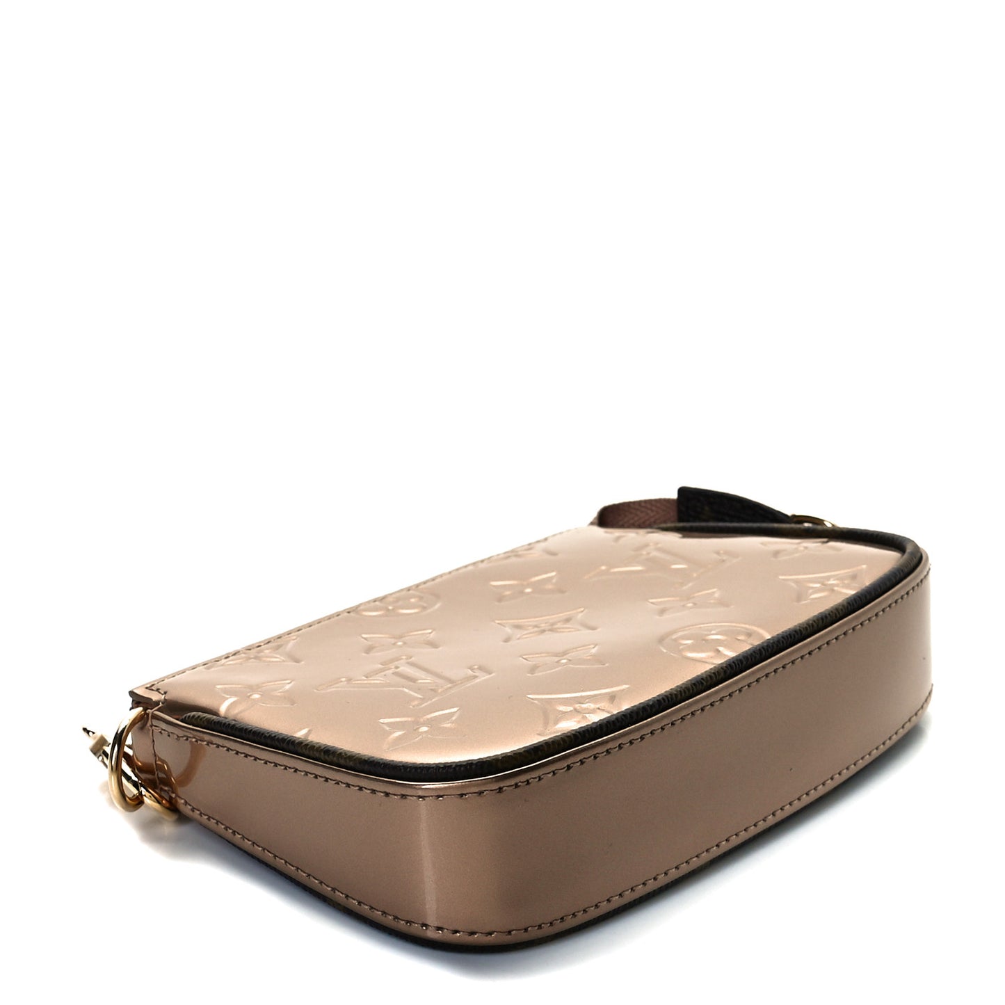 Metallic Vernis Mini Pochette Accessories Rose Gold