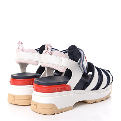 Fendi Vitello T Rex Platform Sandals 36 Ultra White Black 4 of 15
