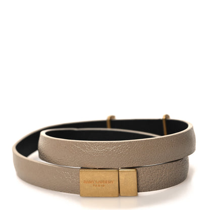 Saint Laurent Calfskin Opyum Double Wrap Bracelet L Dark Beige 3 of 5