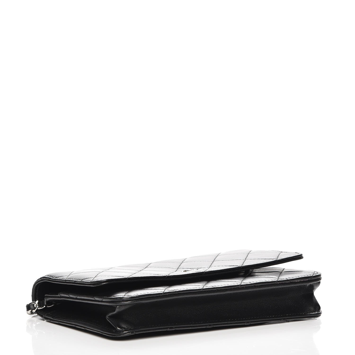 Chanel Lambskin Quilted Wallet On Chain WOC Black 4 of 9