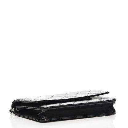 Chanel Lambskin Quilted Wallet On Chain WOC Black 4 of 9