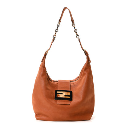 Fendi Metallic Calfskin Forever Hobo Brown 1 of 10