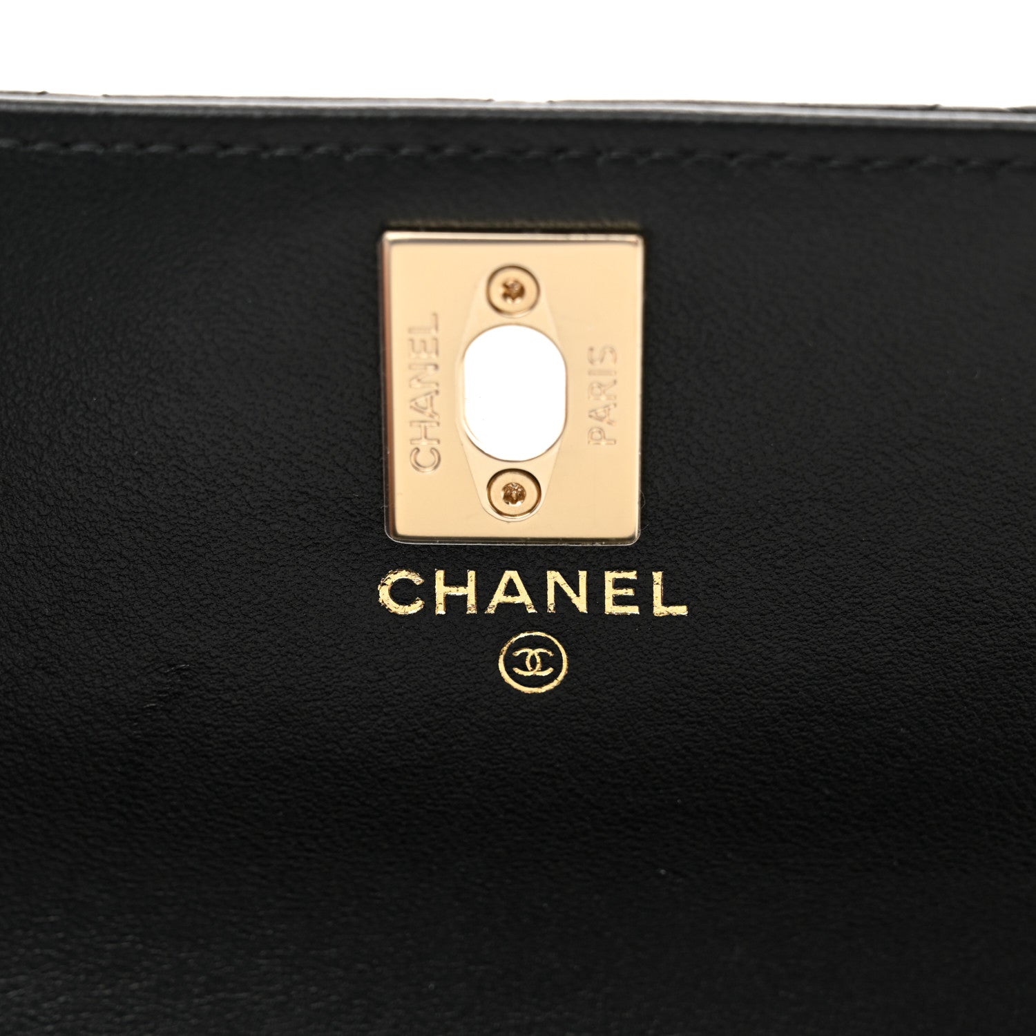 Chanel Lambskin Quilted Trendy CC Dual Handle Clutch With Chain Black 6 of 12