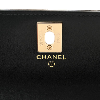 Chanel Lambskin Quilted Trendy CC Dual Handle Clutch With Chain Black 6 of 12
