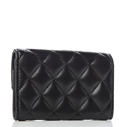 Chanel Lambskin Quilted Flap Card Holder Black 3 of 8